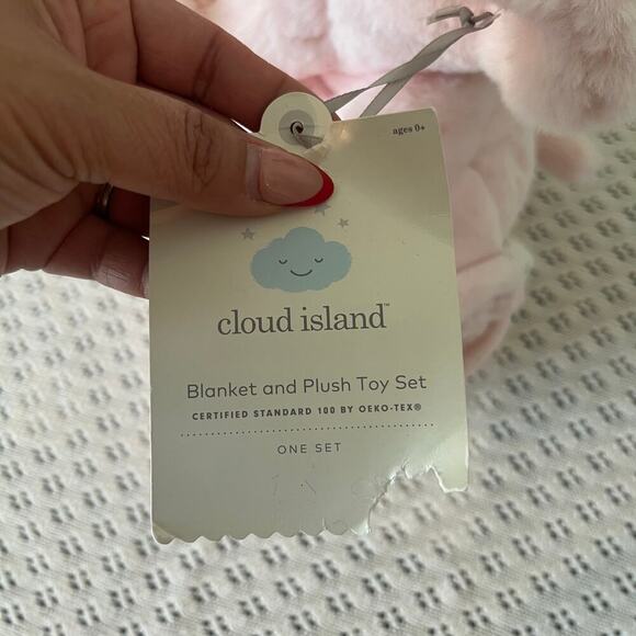 Cloud Island Baby Blanket Pink Elephant Plush Gift Set Newborn Baby Cute - Picture 4 of 5